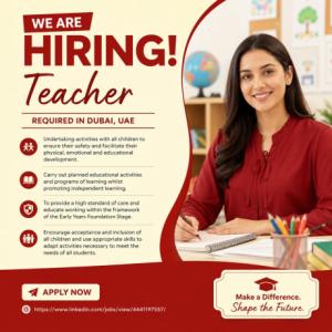 Teacher Required in Dubai