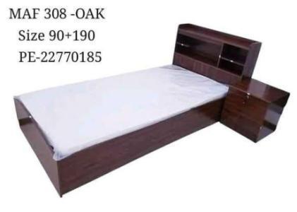 brand new single wood bed
