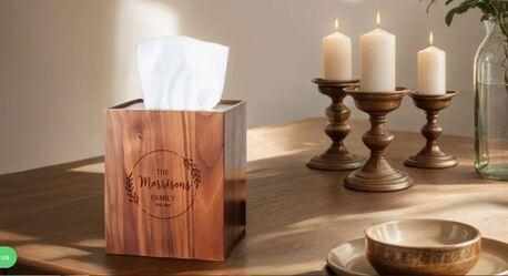 Premium Wooden Tissue Boxes For Elegant Living