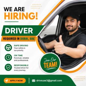 Driver Required in Dubai