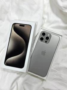 iPhone 15 pro max 256gb natural titanium color