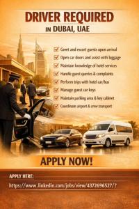 Driver Required in Dubai