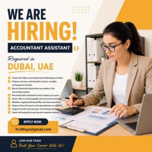 Accountant Assistant Required in Dubai