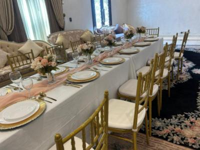 تأجير كراسي وطاولات الحفلات الفاخرة في الإمارات