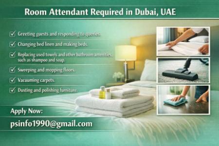Room Attendant Required in Dubai