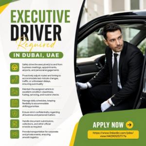 Executive Driver Required in Dubai