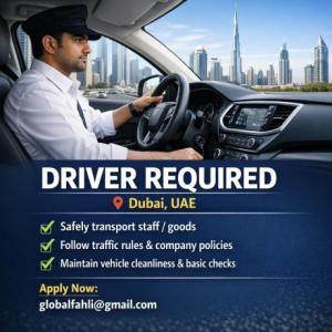Driver Required in Dubai