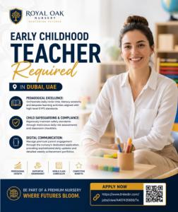 Early Childhood Teacher Required in Dubai