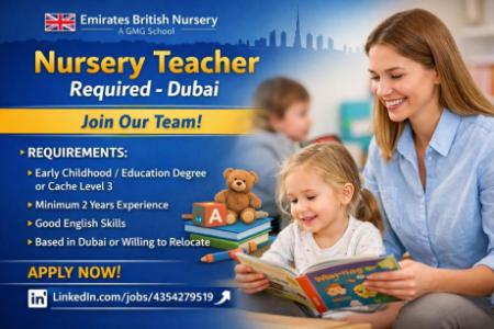 Nursery Teacher Required in Dubai