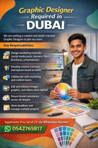 Graphic Designer Required in Dubai