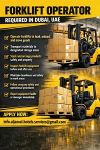 Forklift Operator Required in Dubai