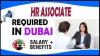 HR Associate Required in Dubai