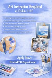 Art Instructor Required in Dubai