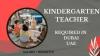 Kindergarten Teacher Required in Dubai