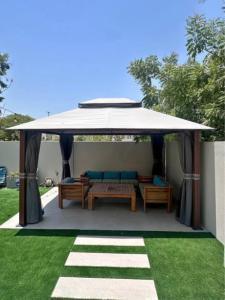 Gazebo and outdoor furniture