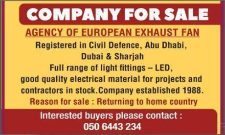 COMPANY FOR SALE
