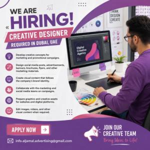 Creative Designer Required in Dubai