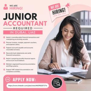 Junior Accountant Required in Dubai